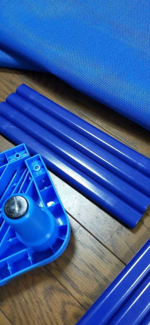 美品 エンドースタッキング式抗菌 お昼寝コット ブルー2個セット130