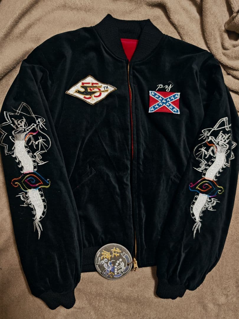 HASHIMOTO SHOKAI 未使用近い ２面用 虎龍 日本限定 スカジャン