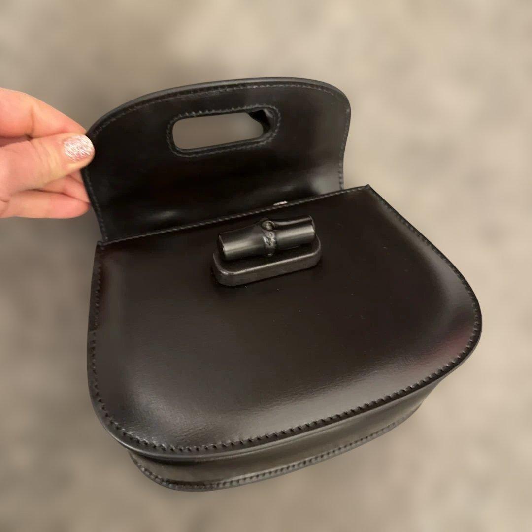 GUCCI バンブー　ブラック ハンドバッグ