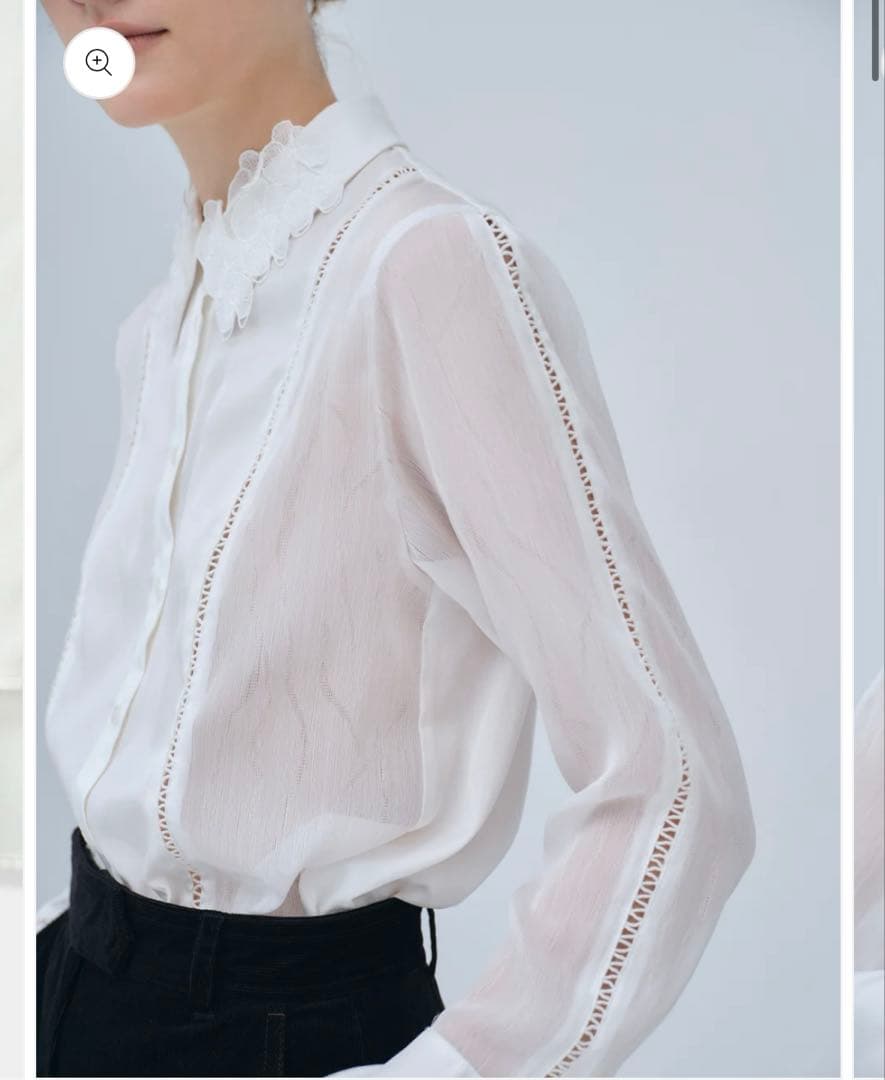 ⭐︎新品未使用⭐︎Orchid Embroidered Collar Shirt