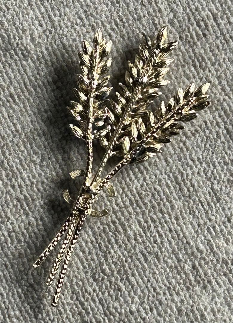 Ｙs　美品　CHANEL ゴールド 稲穂モチーフブローチ 希少　14cm