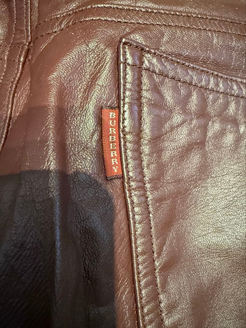 BURBERRY BLACK LABELレザー パンツ79