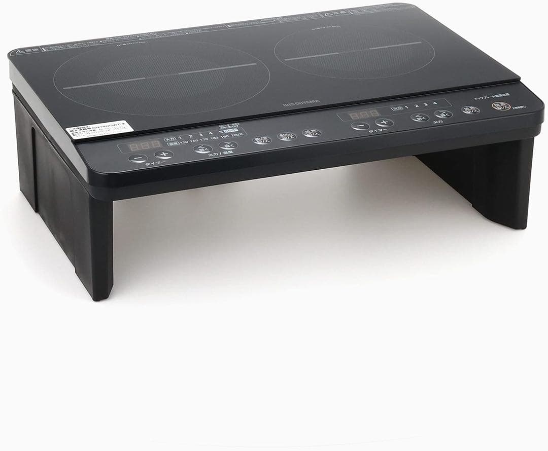 アイリスオーヤマ 2口 IHコンロ IHK-W13S-B