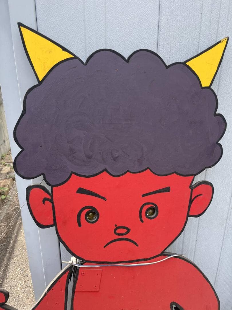 昭和　レトロ　赤鬼 電動 看板　祭り　屋台　アンティーク　ビンテージ