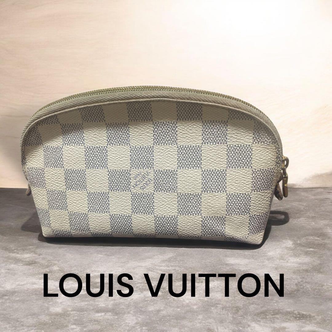 ルイヴィトン ダミエ アズール ポシェット・コスメティック 化粧ポーチ