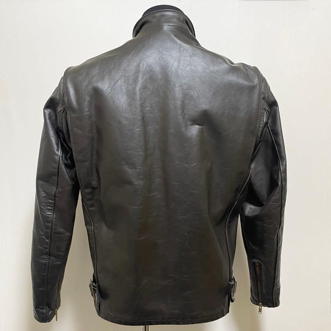 Shott ショット シングルライダースジャケット 茶　38 レザージャケット