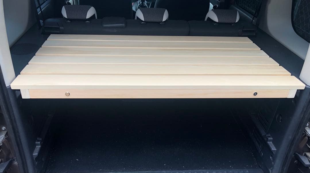 カングー2 トランクボード折りたたみテーブル　塗装仕上げ　ナチュラル