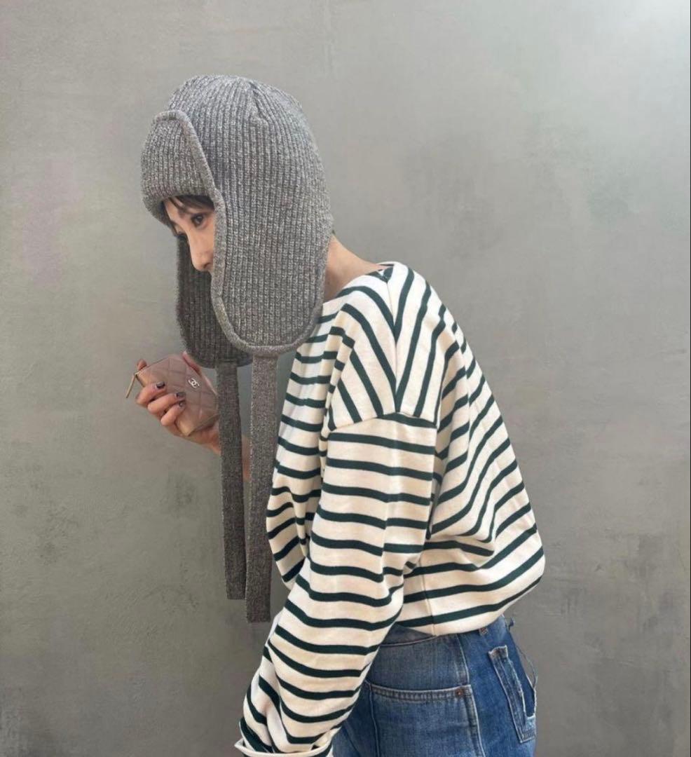 ear cover knit cap　フミエタナカ　fumie tanaka