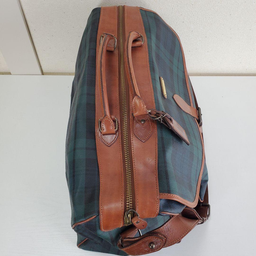 ポロラルフローレン PVC×レザー ボストンバッグ トラベルバッグ 旅行かばん