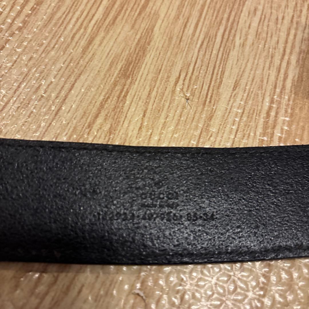 GUCCI ブラックレザー ベルト 85cm