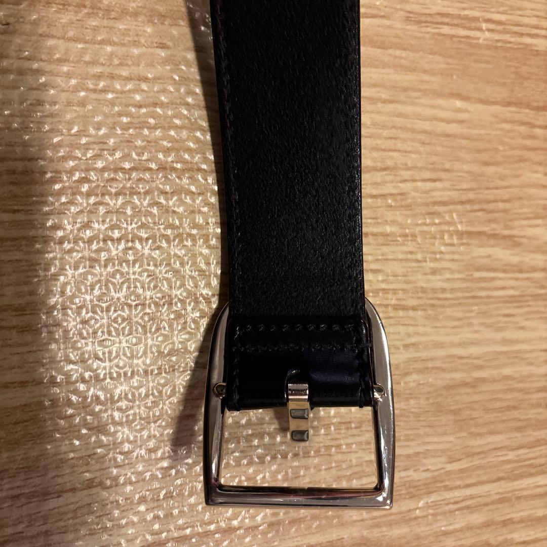 GUCCI ブラックレザー ベルト 85cm