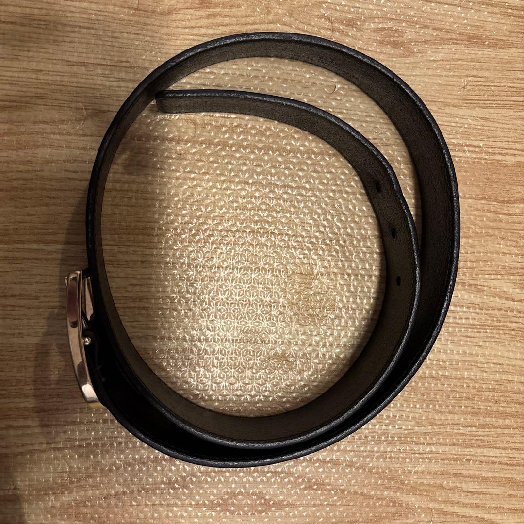 GUCCI ブラックレザー ベルト 85cm