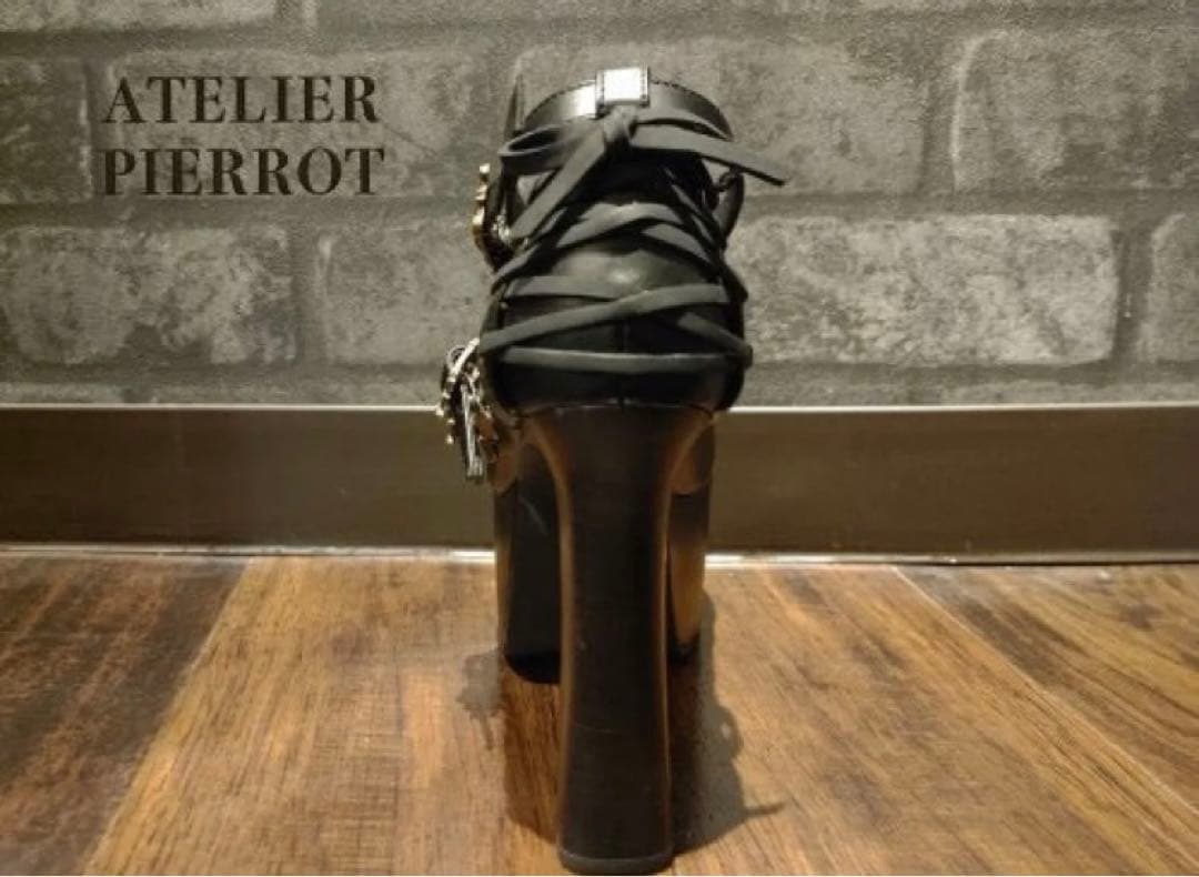 靴 ATELIER PIERROT ANTIQUE GOLD FRAME PUMPS