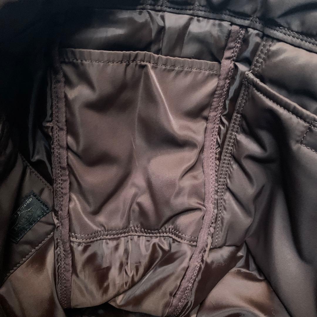 PORTER クリーム　ブラック ブラウン　トートバッグ　ナイロン