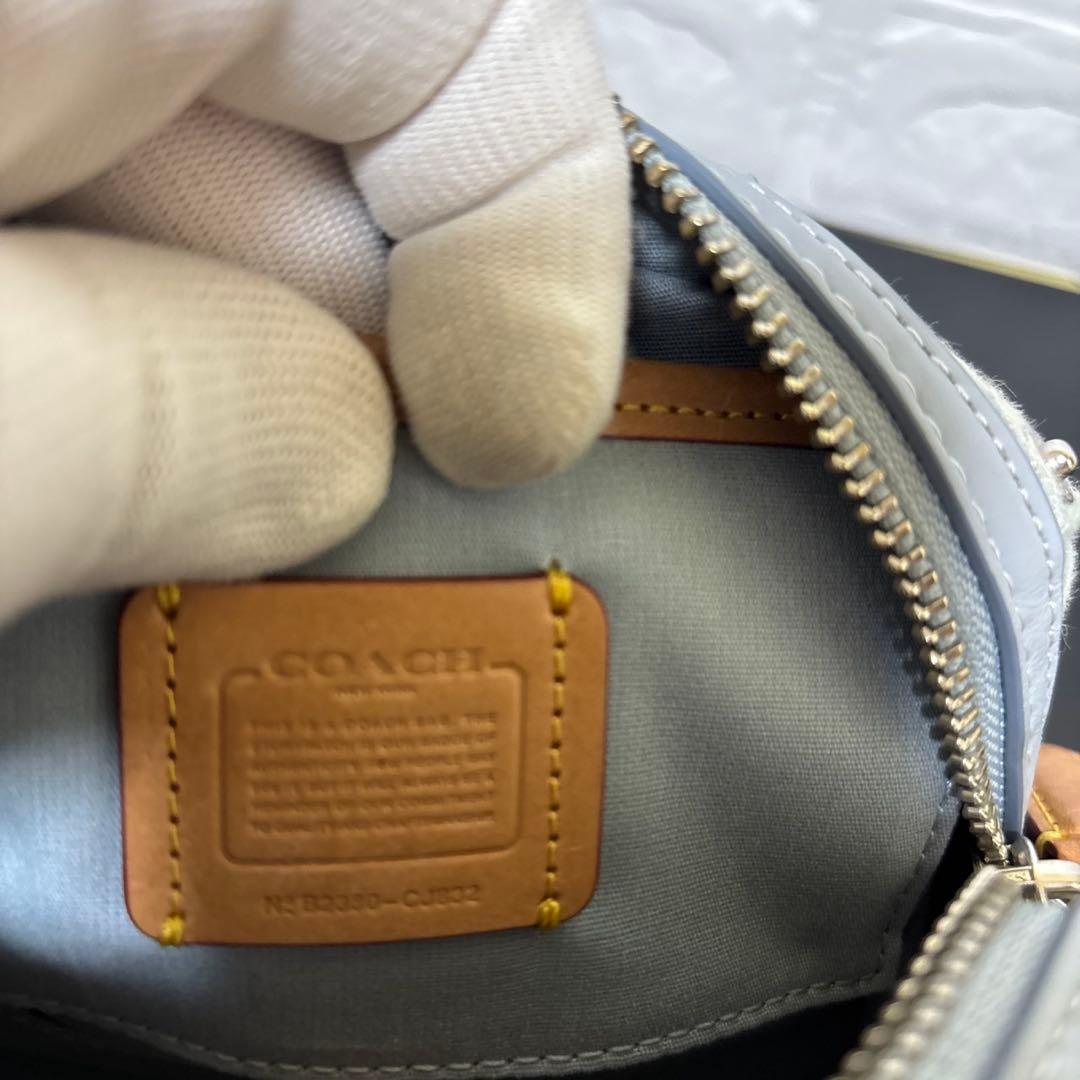 【美品】 COACH ルビー サッチェル 18 シグネチャー デニム ショルダー