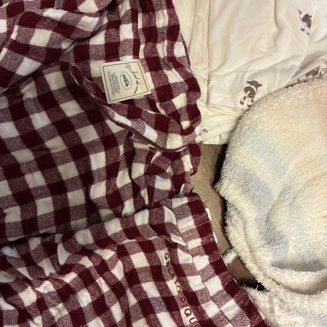 ジェラートピケ　パジャマセット チェック柄/ストライプ　正規品　本日値下げ