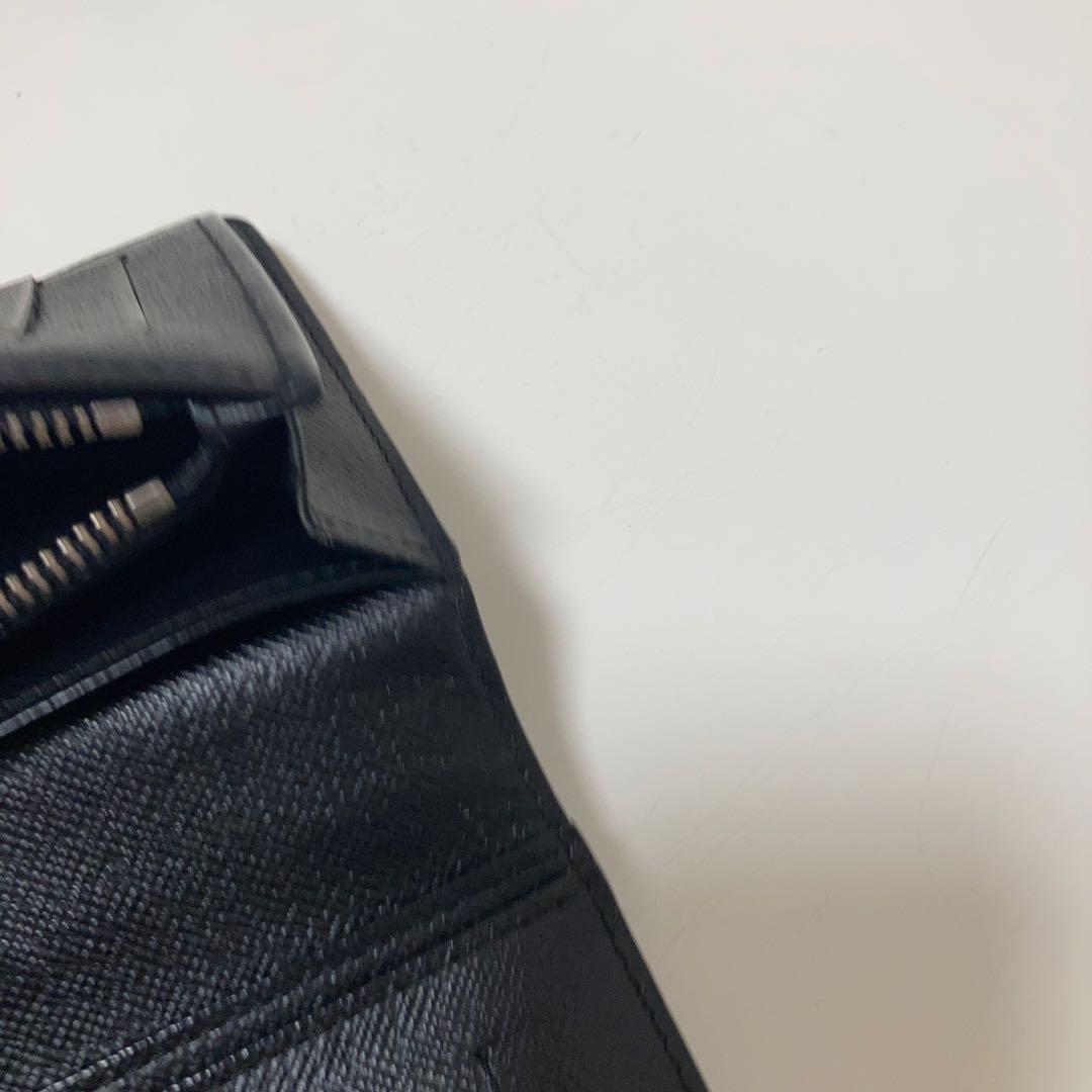 美品Louis Vuitton ダミエ ブラック 長財布　二つ折り　ウォレット