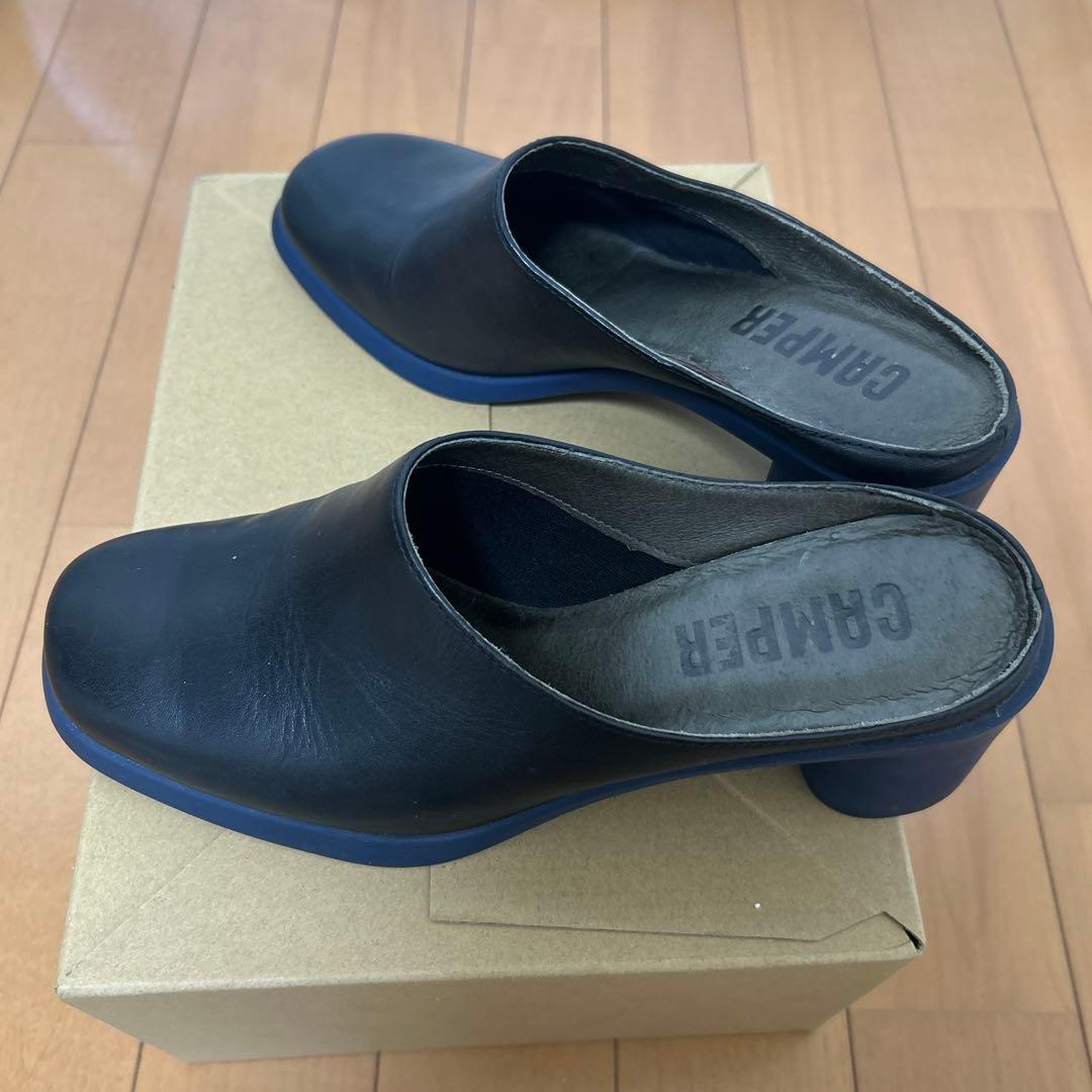 カンペール CAMPER ミュール　サンダル　黒　ネイビー　36 / 23cm