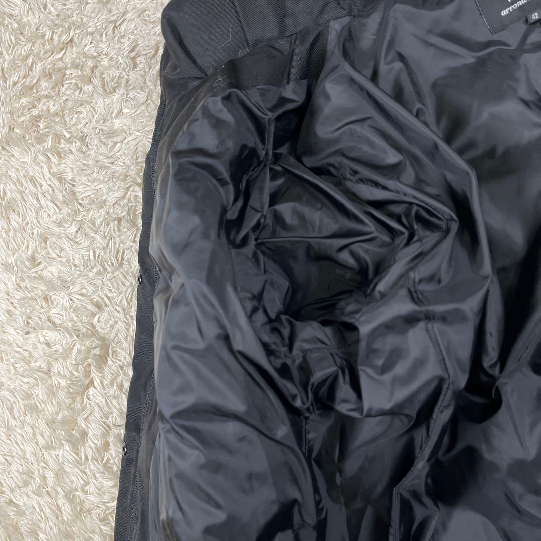 23区 シレータフタ ダウンジャケット 黒 フード取外し可 42 XLサイズ