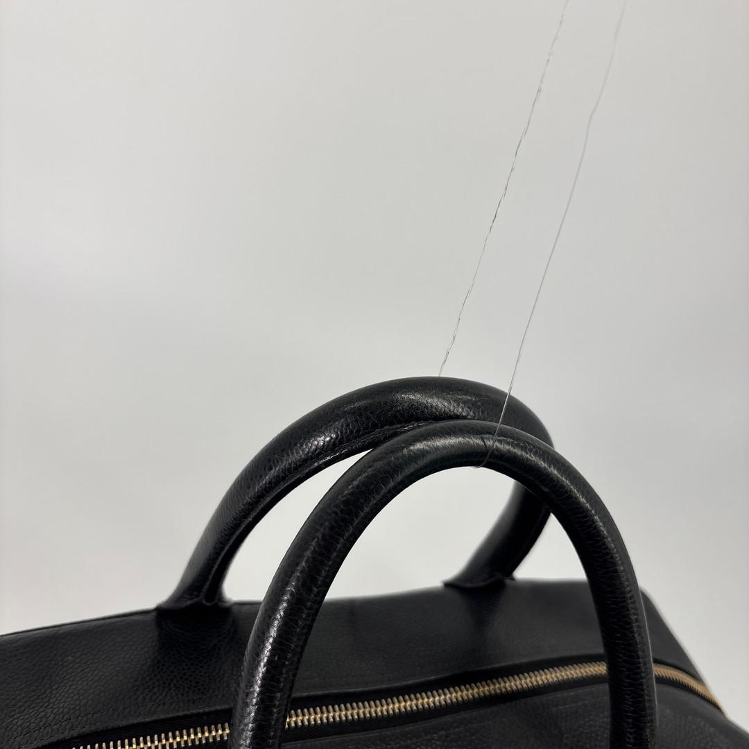 超極美品 シャネル マトラッセ キャビアスキン ココ ミニ ボストンバッグ