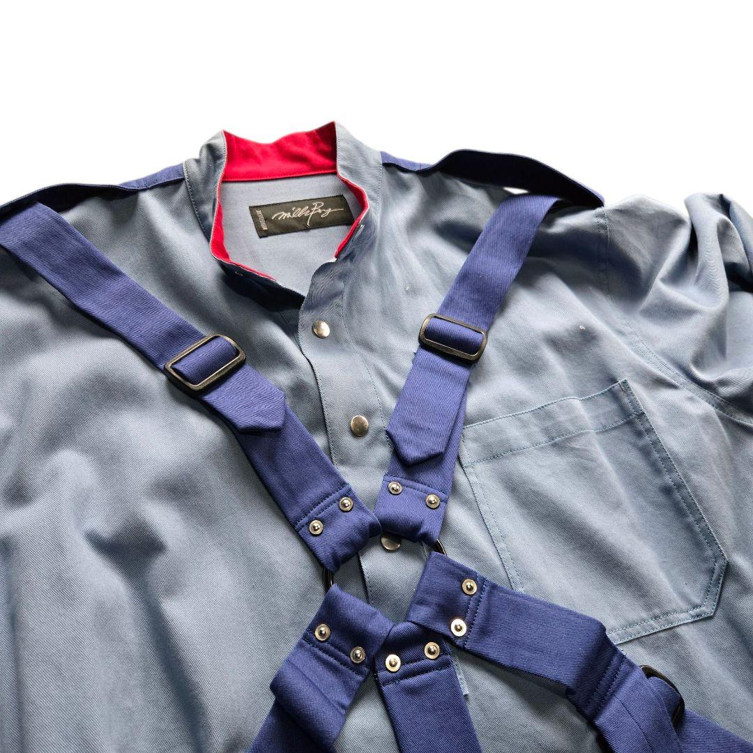 MILK BOY ミルクボーイ パラシュートシャツ パンク y2k ロック 青系