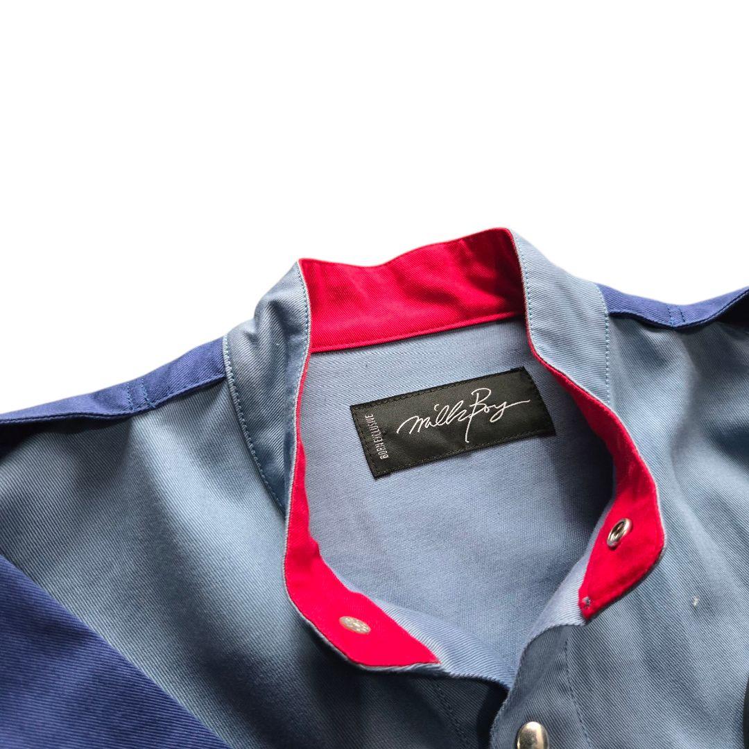 MILK BOY ミルクボーイ パラシュートシャツ パンク y2k ロック 青系