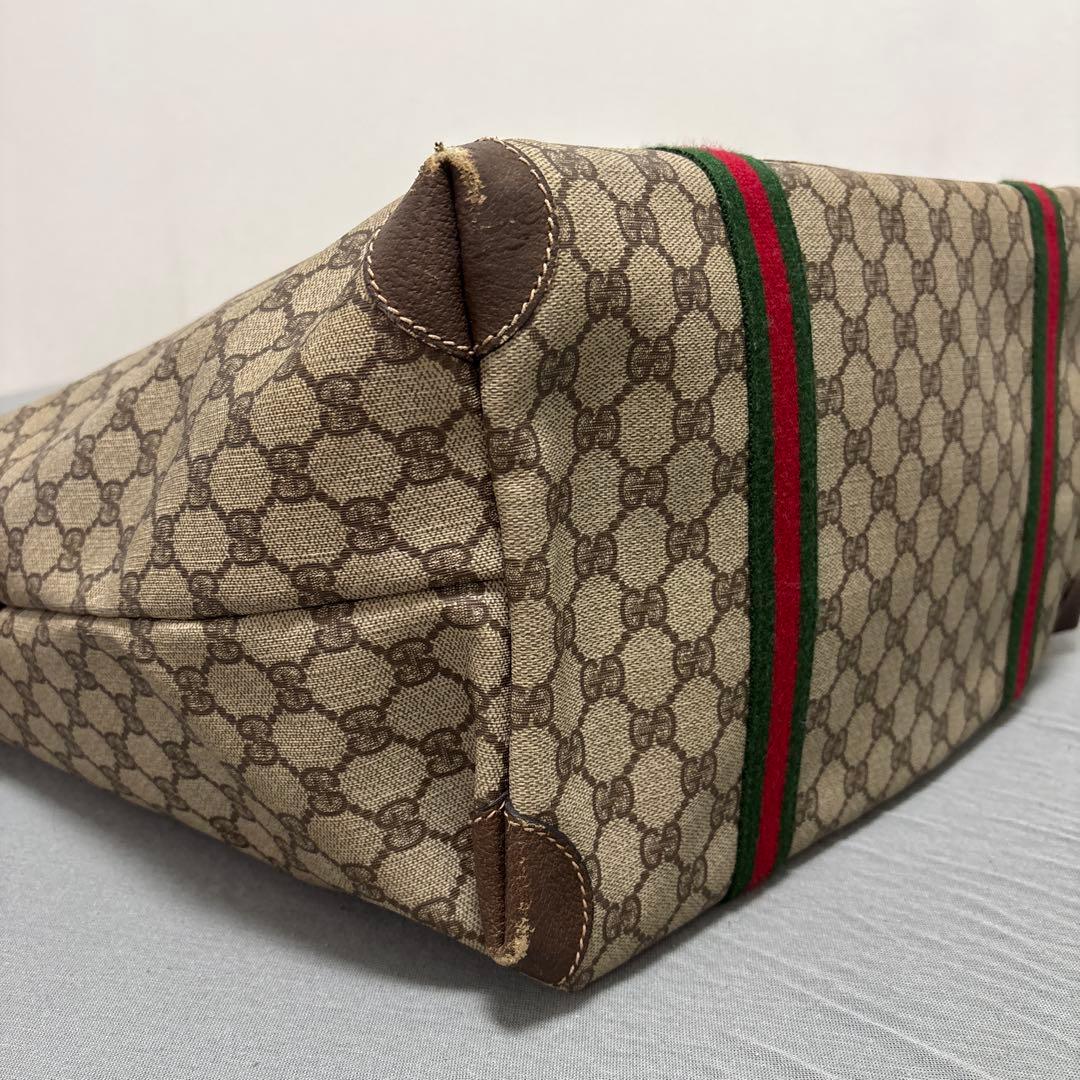 美品　グッチ　ボストンバッグ　シェリーライン　インターロッキング　GGスプリーム