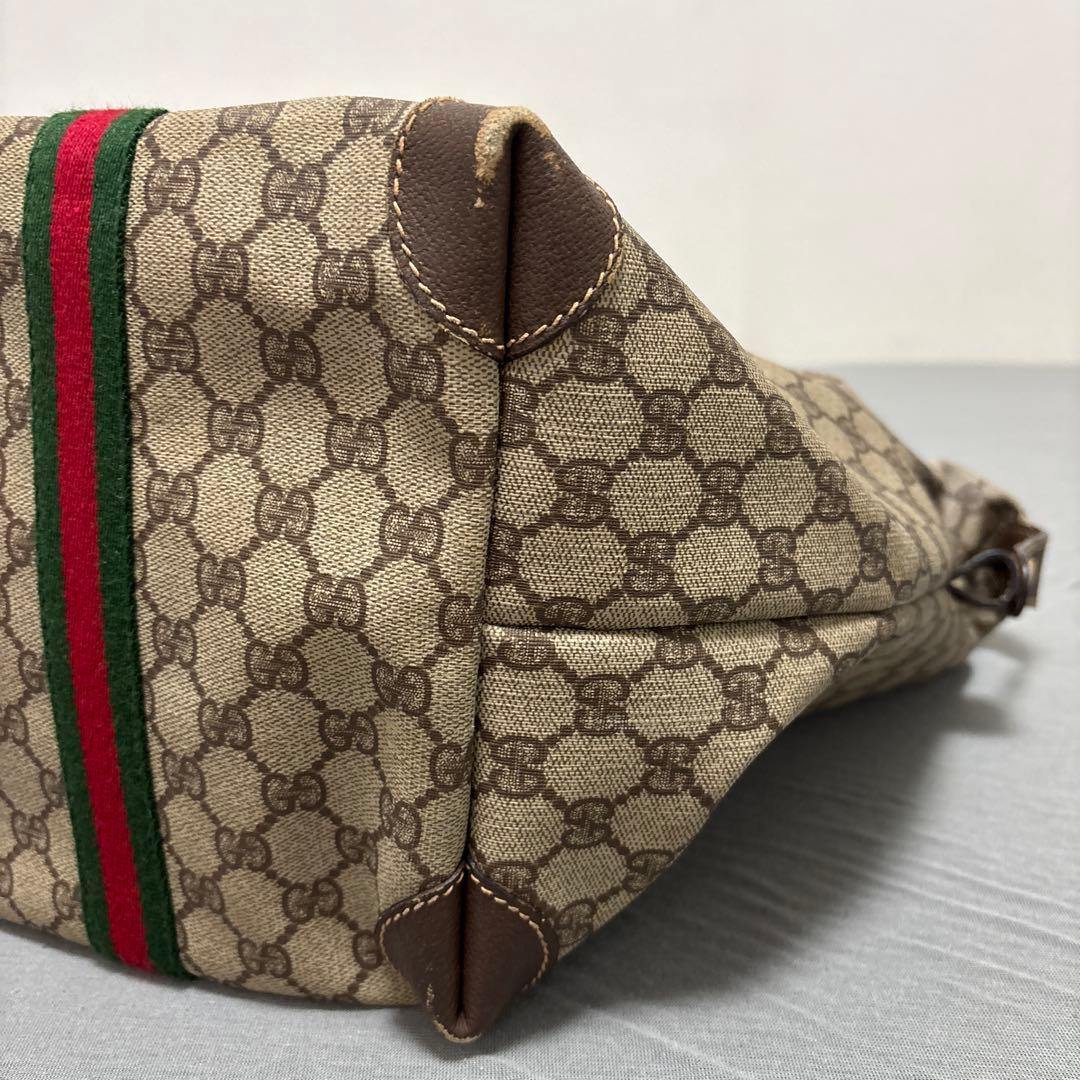 美品　グッチ　ボストンバッグ　シェリーライン　インターロッキング　GGスプリーム