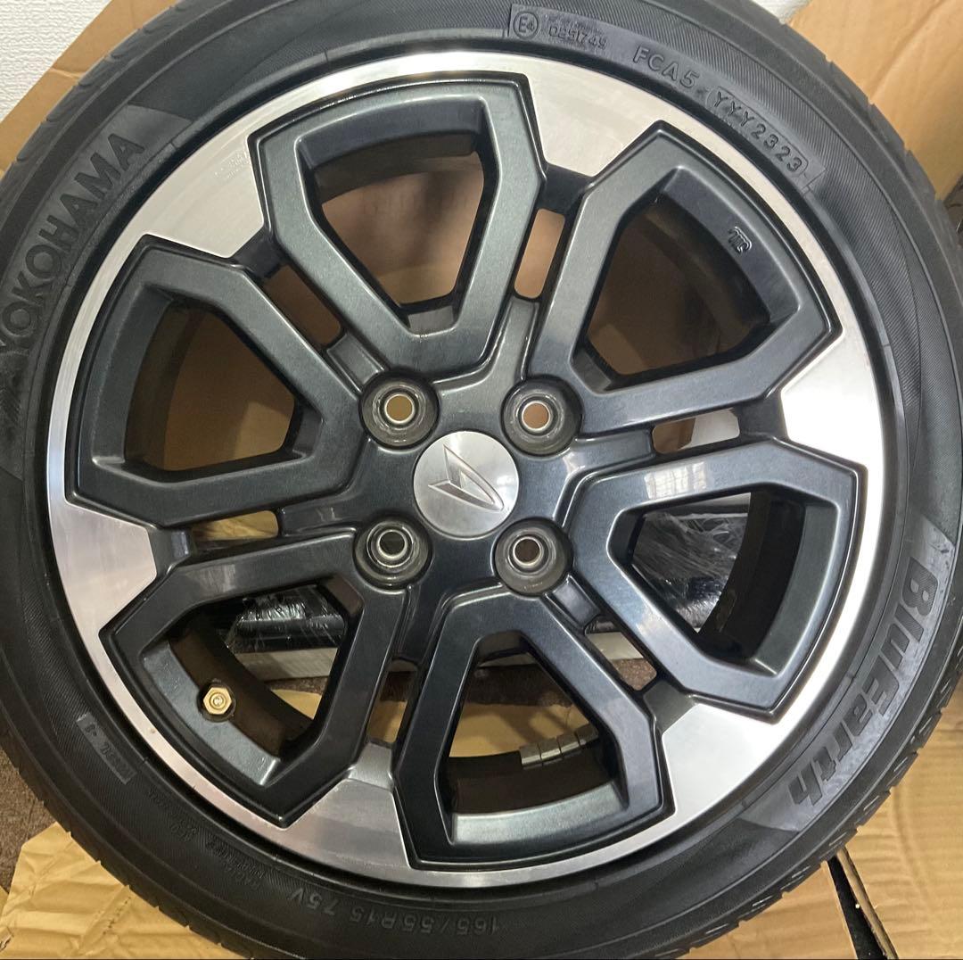 美品ダイハツ純正15インチヨコハマBlueEarth 165 55 15 4個組