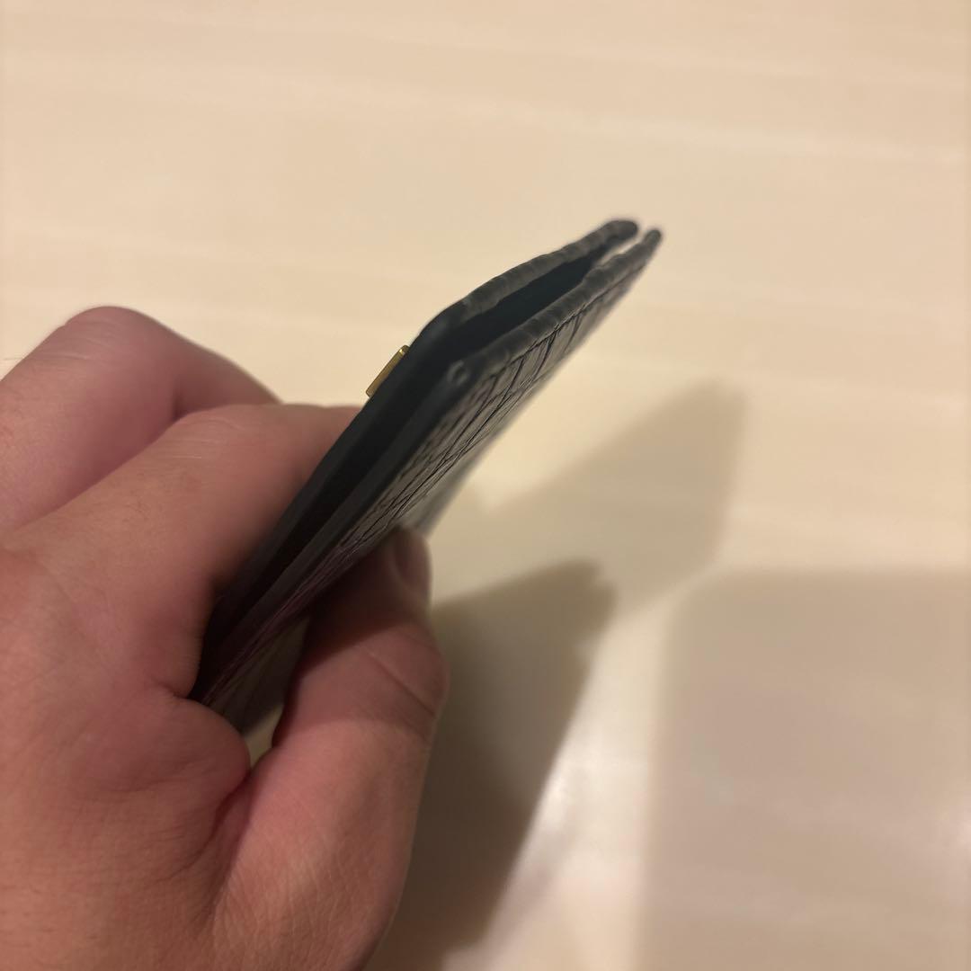 SAINT LAURENT ブラック レザー マネークリップ