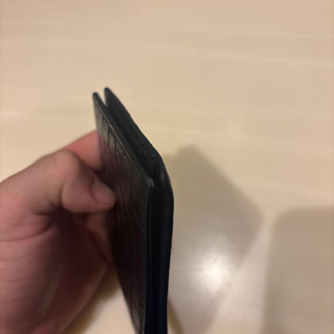 SAINT LAURENT ブラック レザー マネークリップ