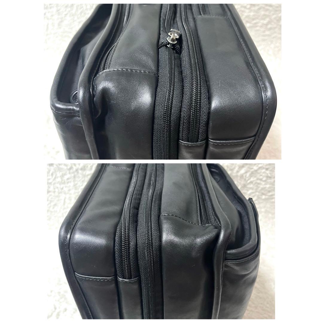 ✨希少✨TUMI T-Pass 3層式 オールレザー ビジネスバッグ ポーチ付き