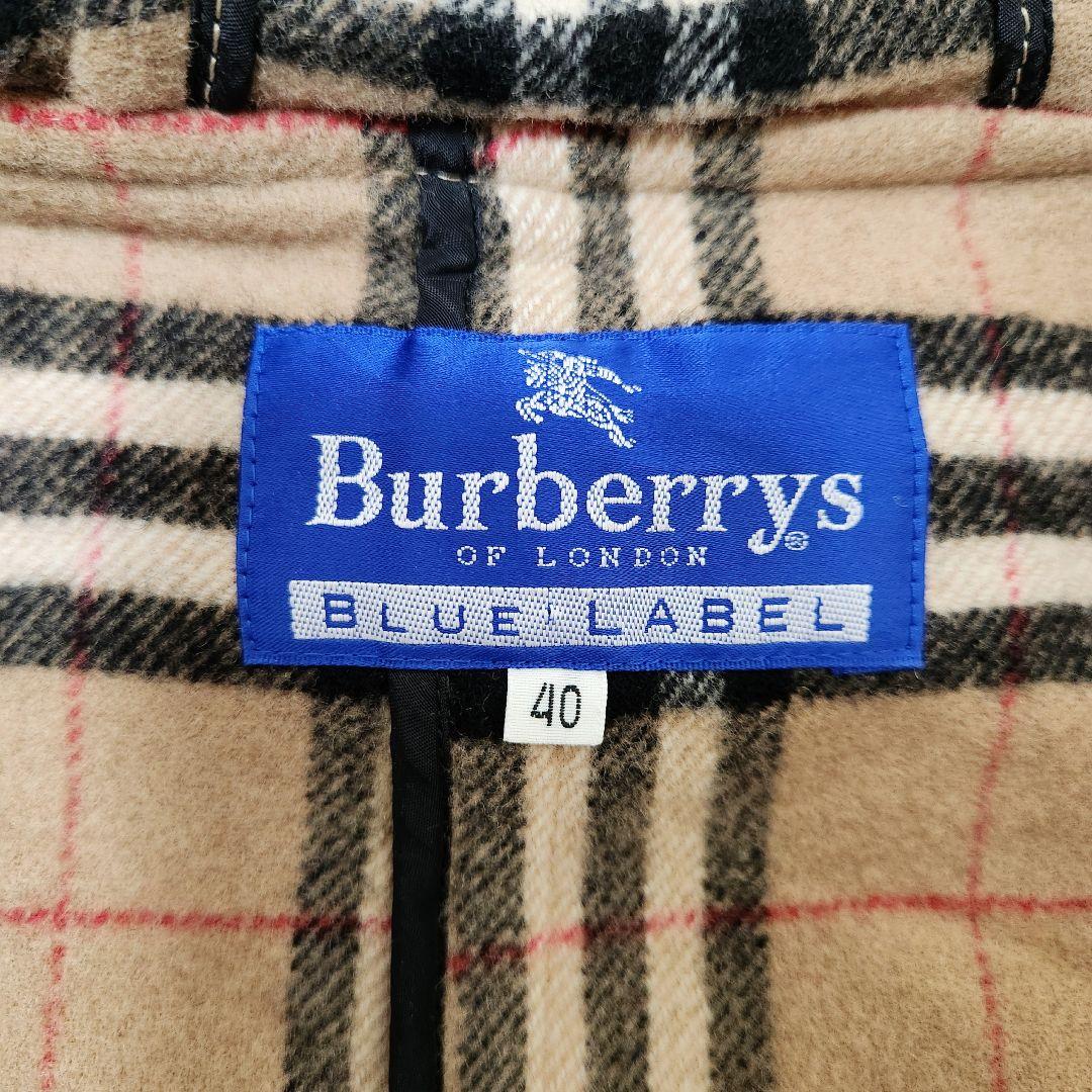 BURBERRY バーバリーブルーレーベル ノバチェック ダッフルコート 40