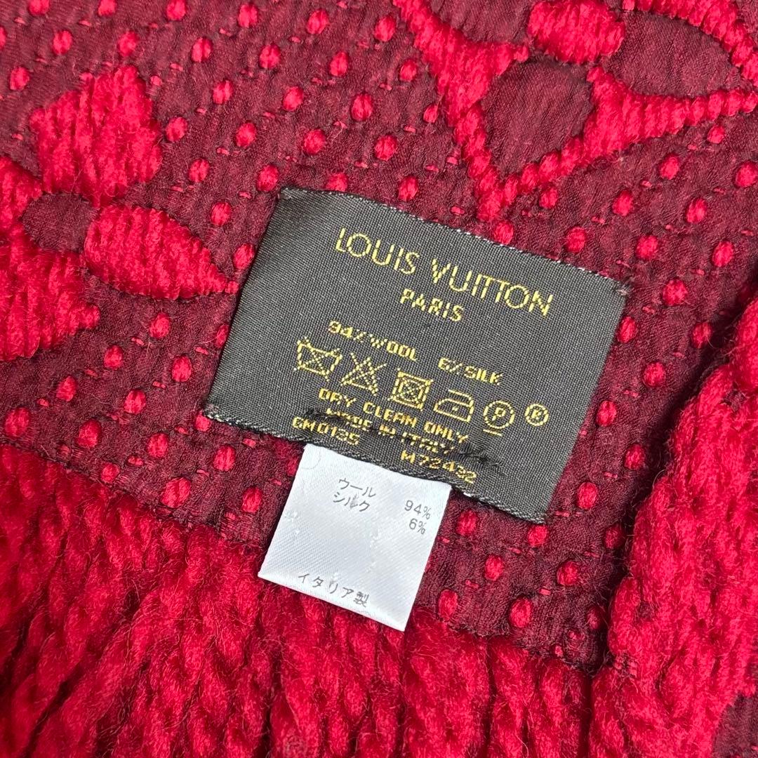 【値下げ中】LOUIS VUITTON 赤 マフラー フリンジ付き