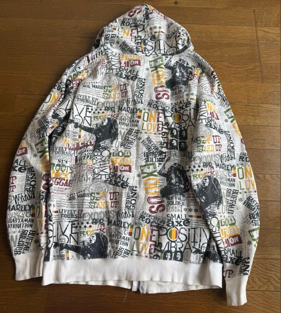 ボブマーリー ZION フルジップパーカー　総柄　2X