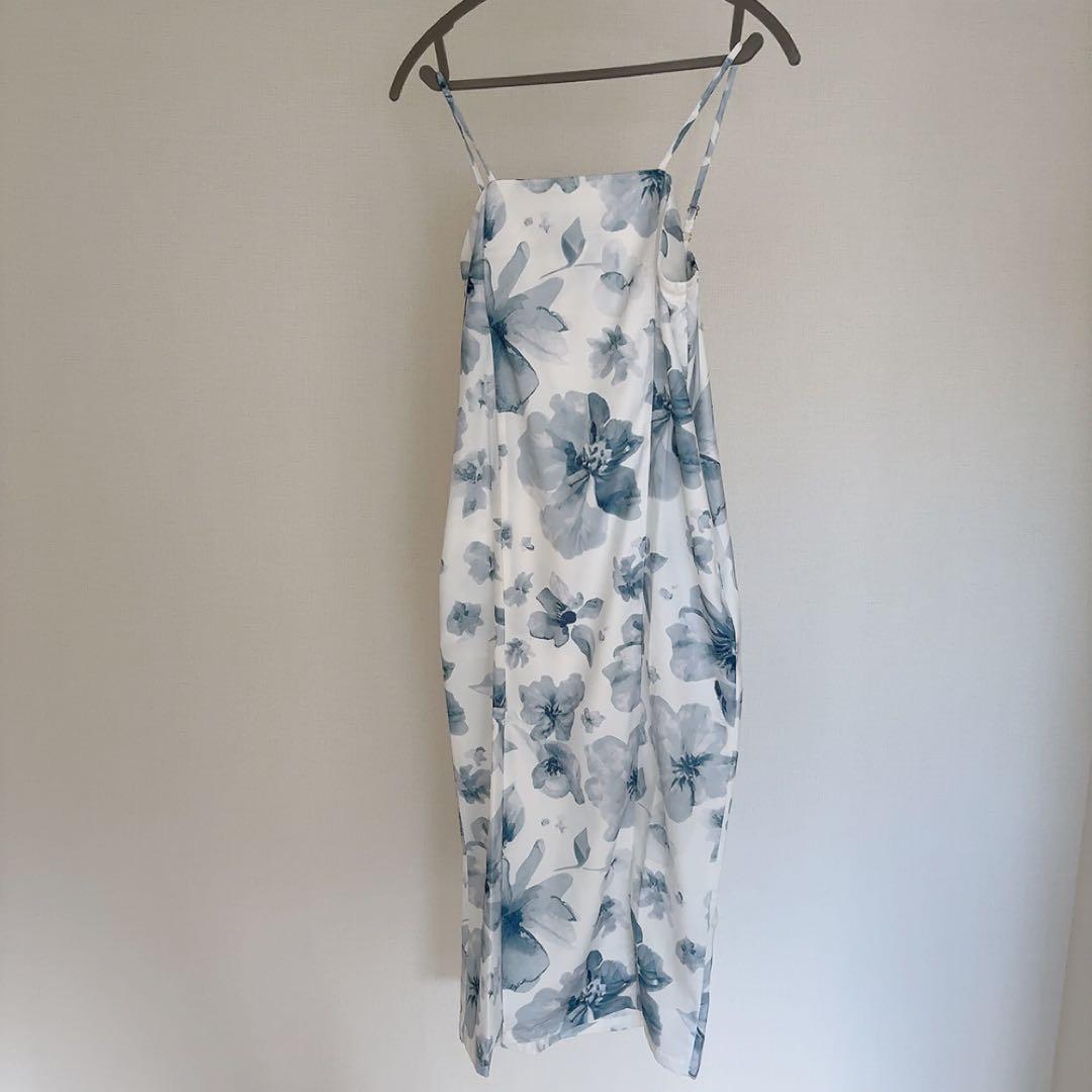 お買い得‼️5点セット2Way水彩花柄浴衣セット　浴衣　お祭り　水色白色