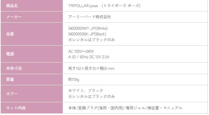 トライポーラポーズ　中古品　RF美顔器