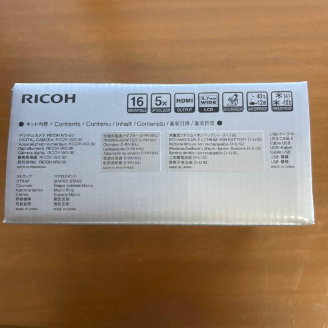 RICOH WG-30 防水デジタルカメラ