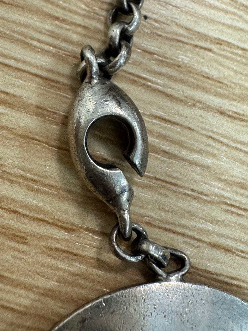 HERMES 925シルバー 猫シルエット キーホルダー