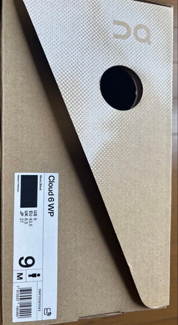 ⚫︎on オン　cloud6 wp 27cm クラウド6 waterproof