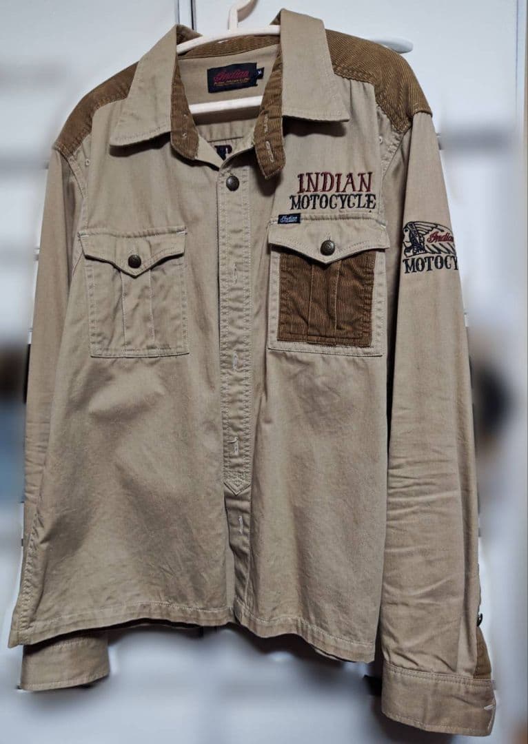 Indian Motorcycle XL 長袖シャツ　刺繍