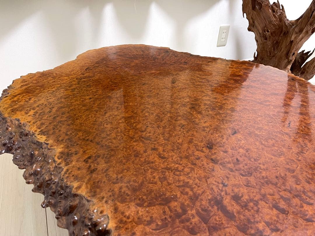 花梨 一枚板 テーブル 座卓 天然木 瘤 瘤杢 アンティーク