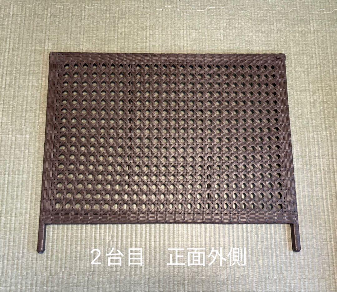 【室外機カバー】CV-950 ダークブラウン ラタン風　2台セット！