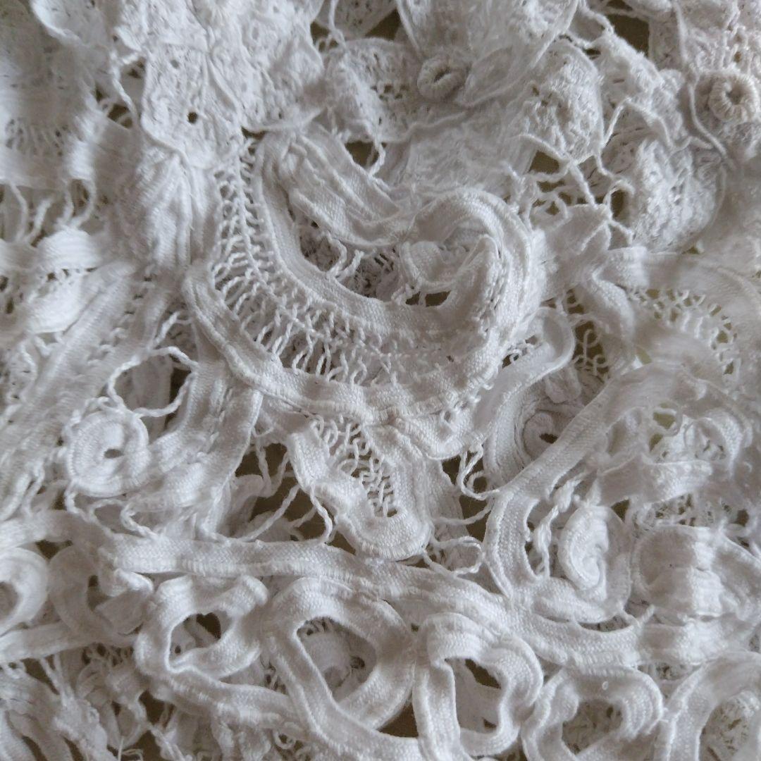 アンティーク　テープレースカーディガン