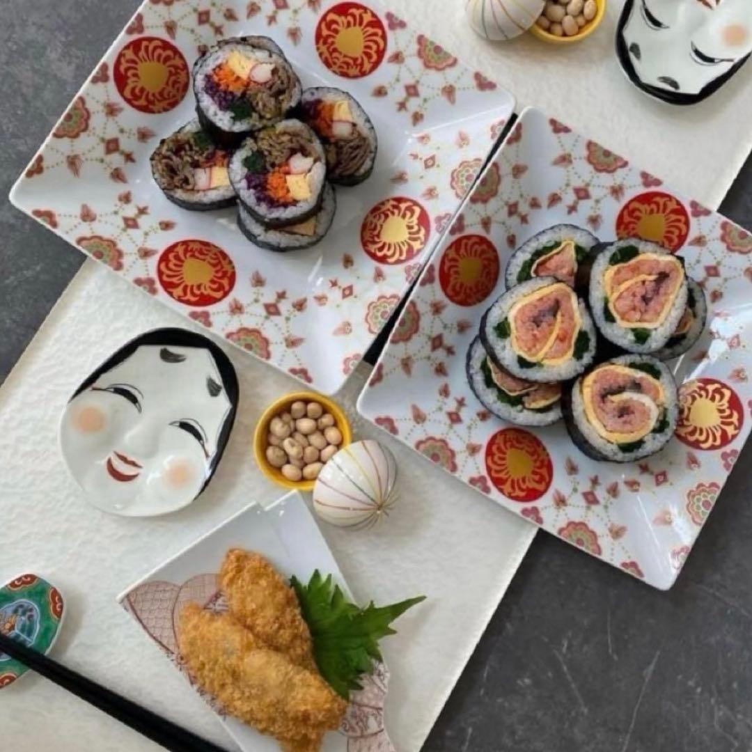 【☆売り切り価格☆】【新品】【大人気】有田焼幸楽窯　福鬼銘々皿2枚セット　縁起物