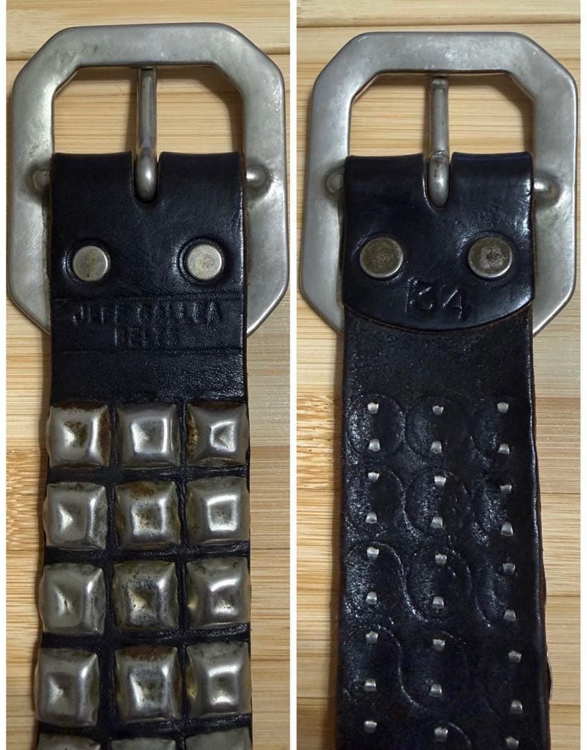 ⭐️ジェフガレア⭐️Pyramid⭐️シルバースタッズ⭐️ブラック(茶芯)⭐️34