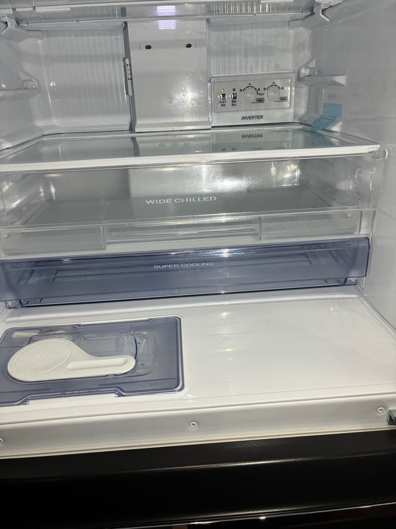三菱　ダークブラウン 3ドア冷蔵庫