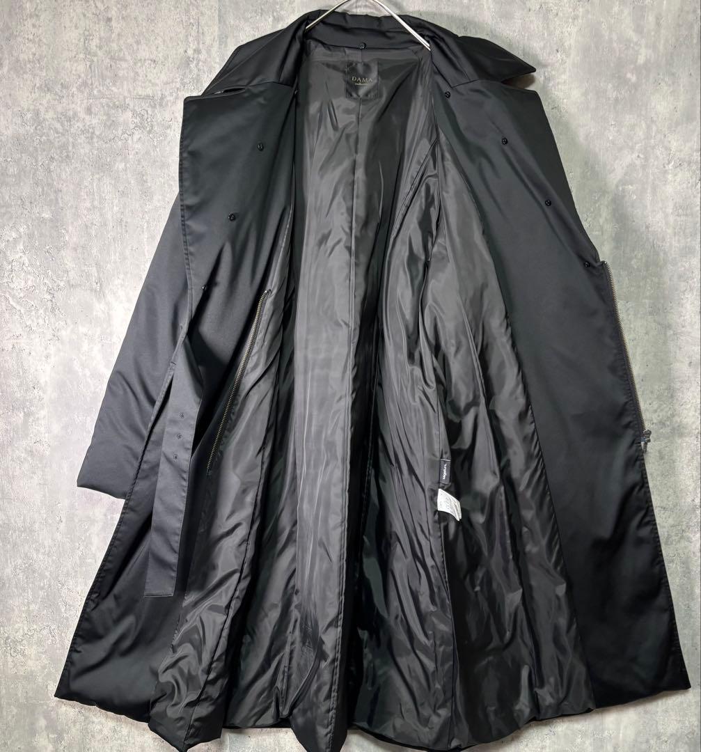 高級 美品 DAMA collection ダウン ロングコート 黒 ベルト付き