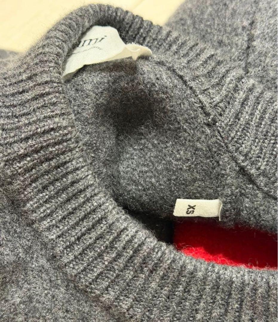 し*ん様 アミパリス　 amiparis グレー ニット セーター 長袖 ハート