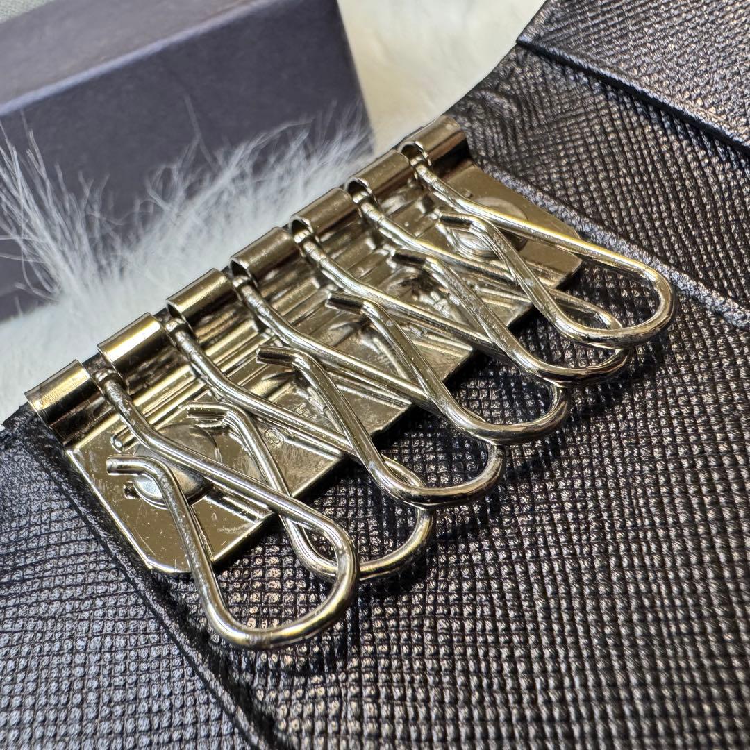 PRADA プラダ テスート キーケース 6連 ナイロン ピンク